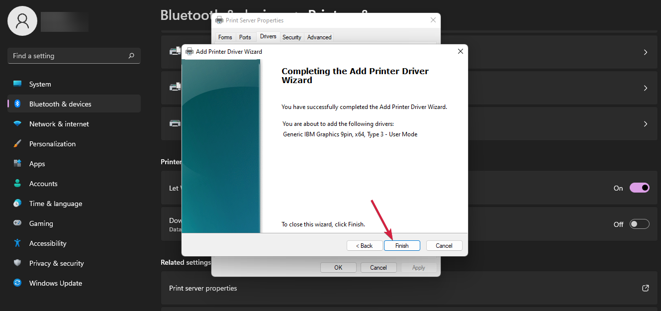 instalar driver impressora windows 11 finalizar configuração