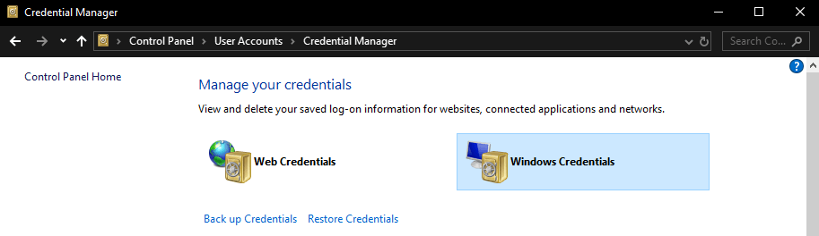Windows-Anmeldedaten - OneDrive 0x8004deb2