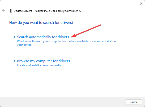 Cerca automaticamente i driver