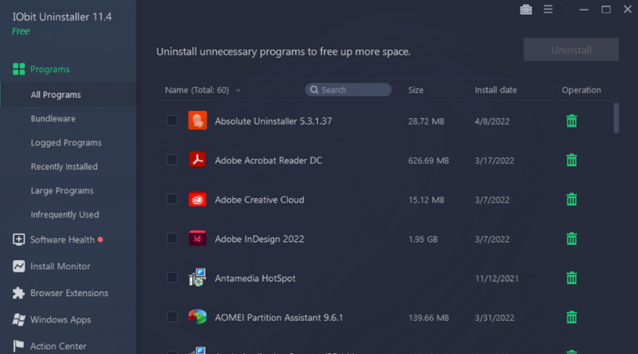 IObit Uninstaller PRO App