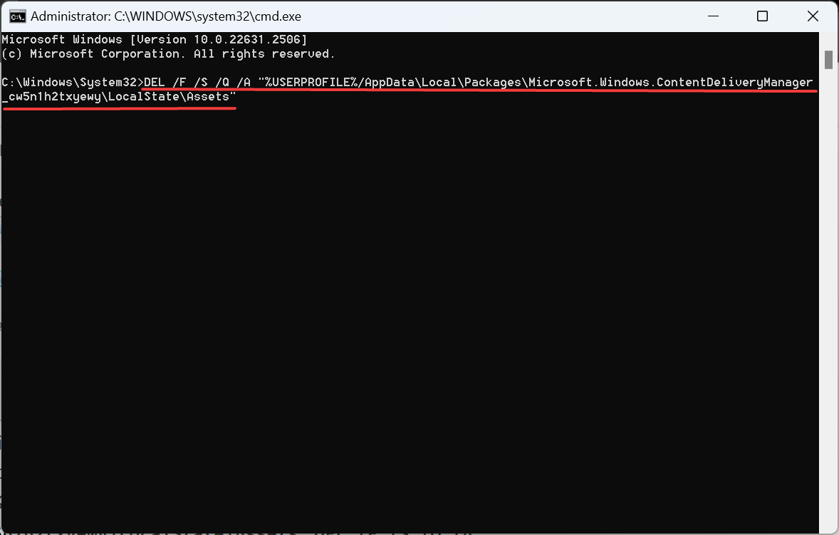 ロック画面の背景が青い画面に戻る修正コマンド Windows 11