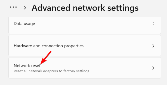 network reset