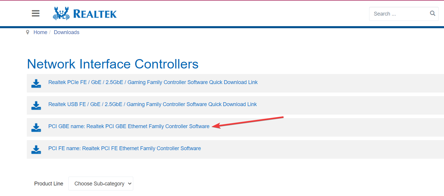 Драйвер контроллера Realtek PCIe GBE Family для Windows