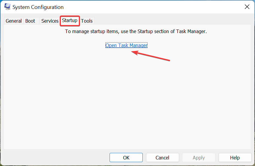 Open task manager