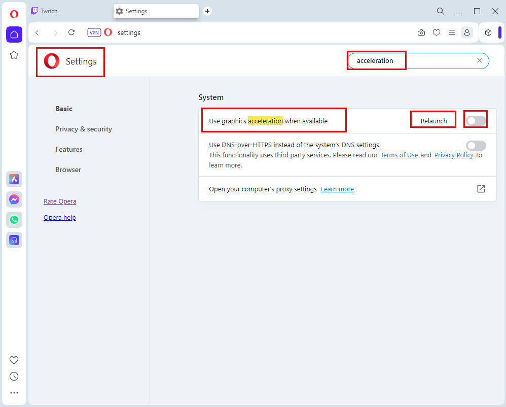 Use graphics acceleration when available