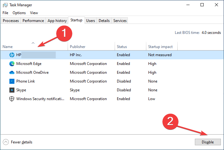 disabilita app di avvio per visualizzazione caps lock su schermo windows 10
