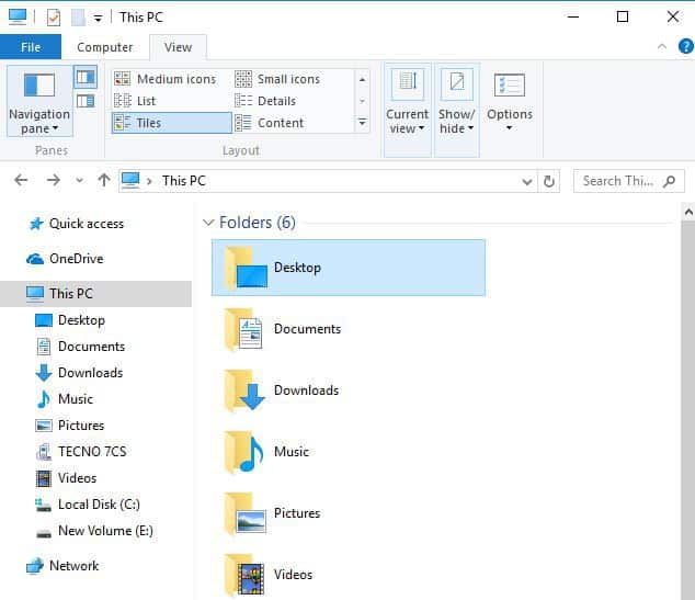 get no files on desktop Windows 10