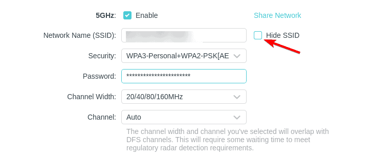 hide ssid