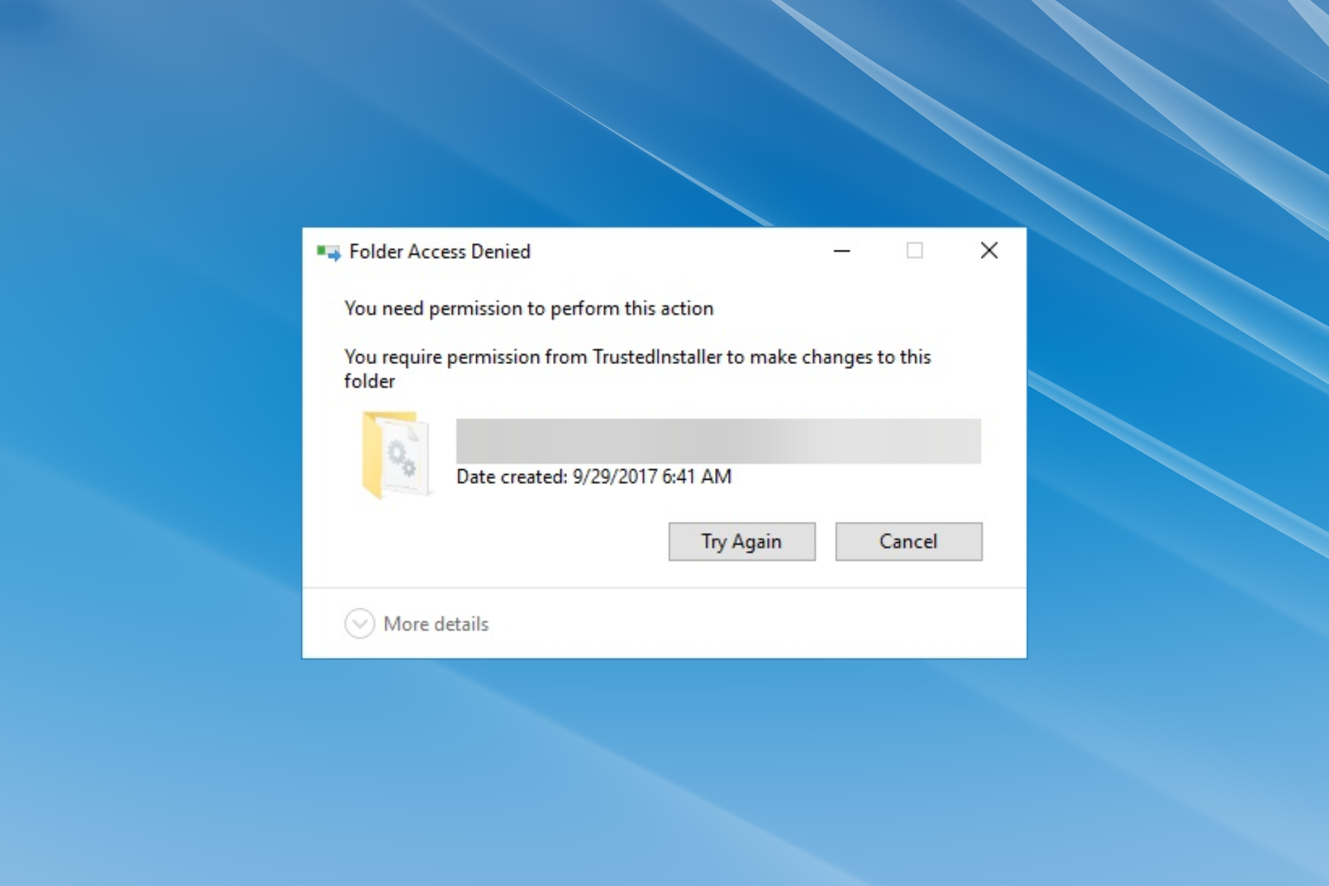Sie benötigen die Berechtigung von TrustedInstaller