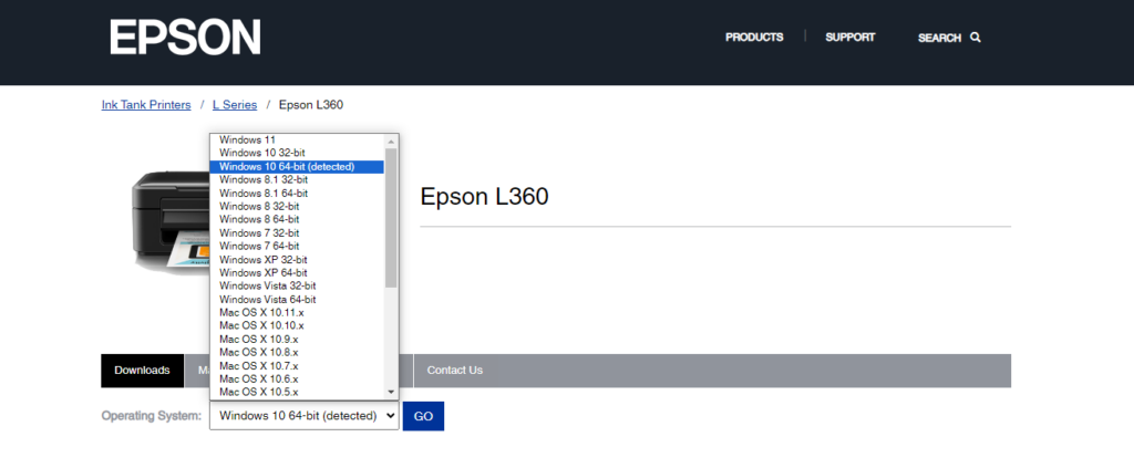 Официальный сайт Epson