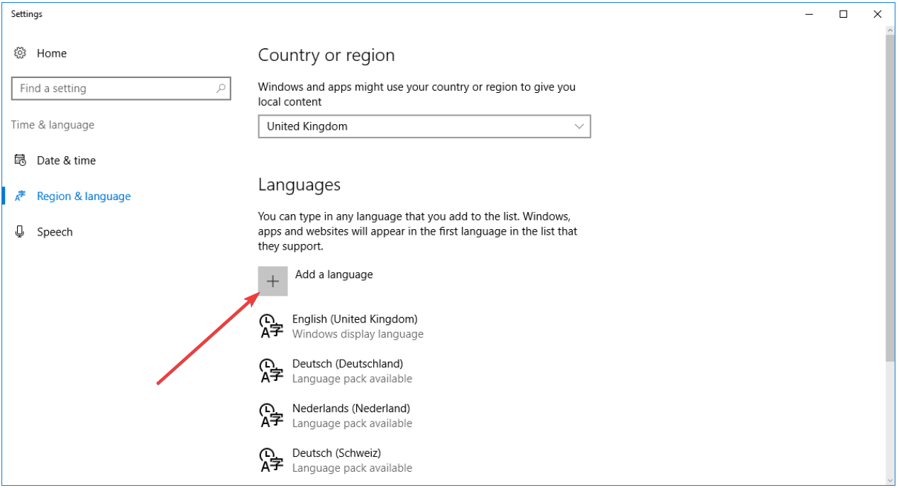 add a language windows 10 mui pack