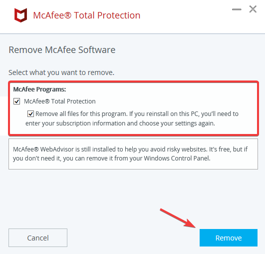 remove button on uninstaler