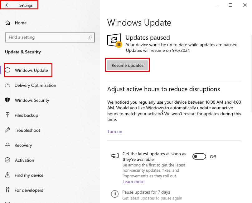 Windows update