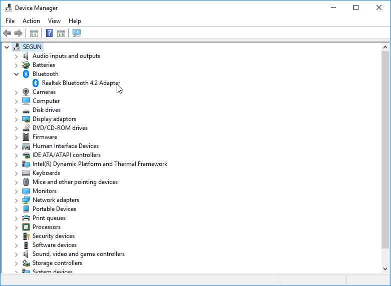 장치 관리자 windows는 bluetooth 주변 장치를 설치할 수 없었습니다