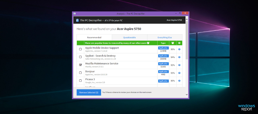 PC Decrapifier App