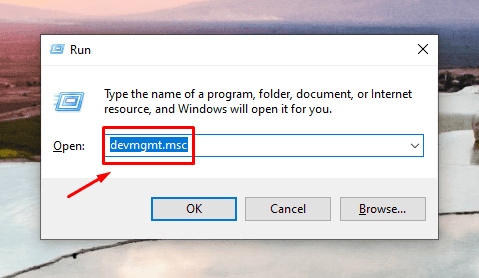 Type devmgmt.msc