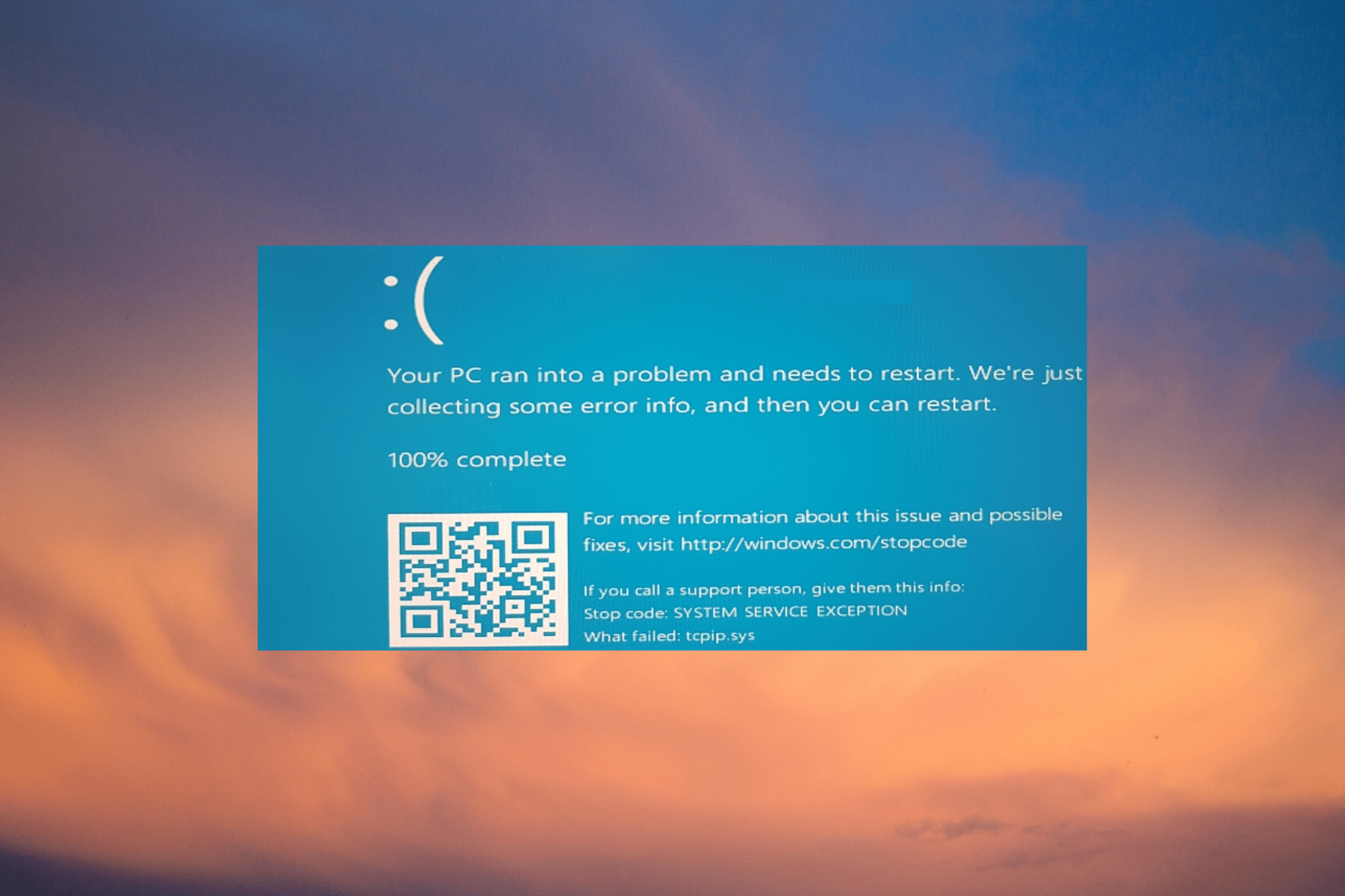 Tcpip.sys 오류