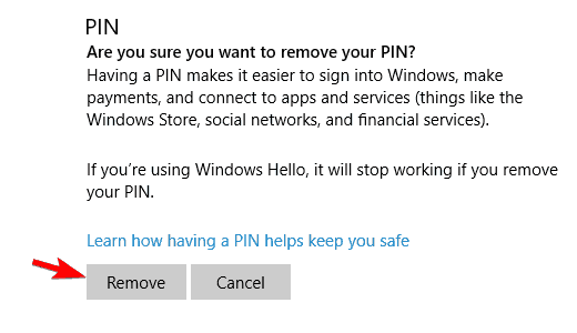 remove pin