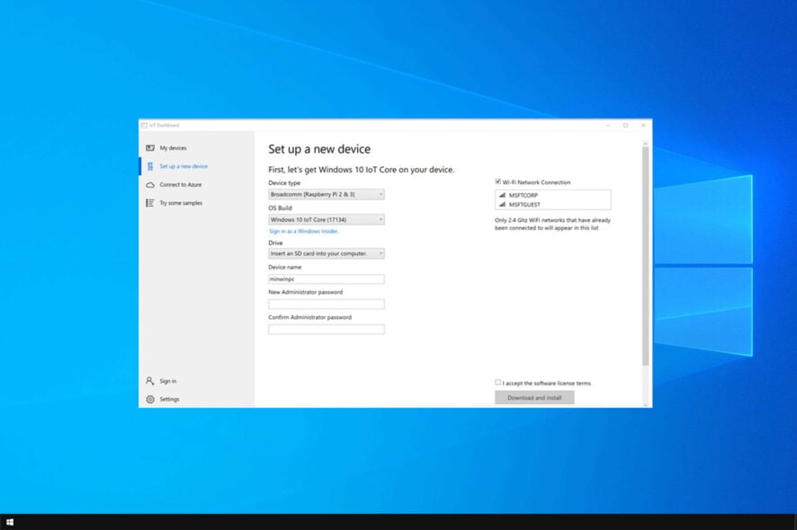 windows 10 iot