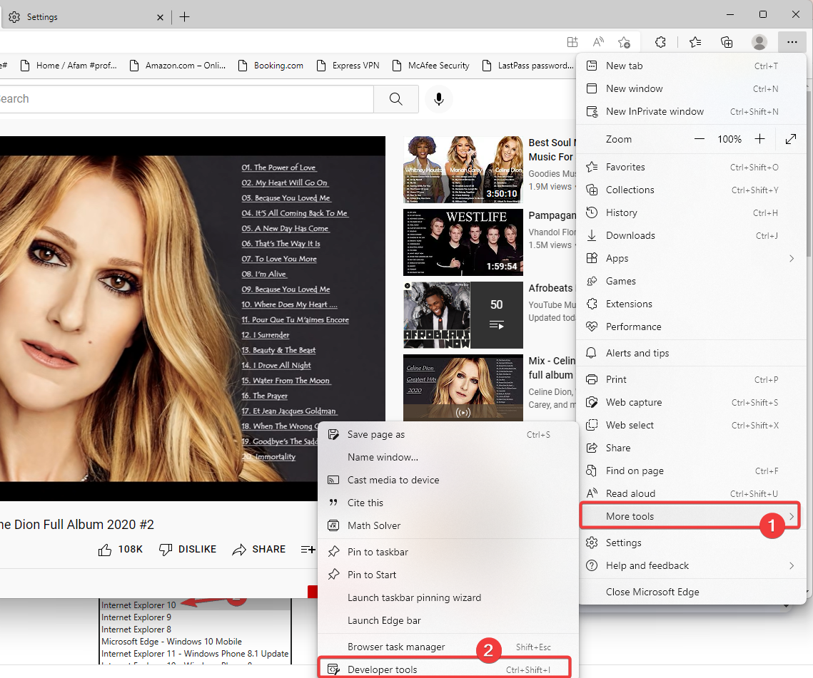 youtube pas de son edge
