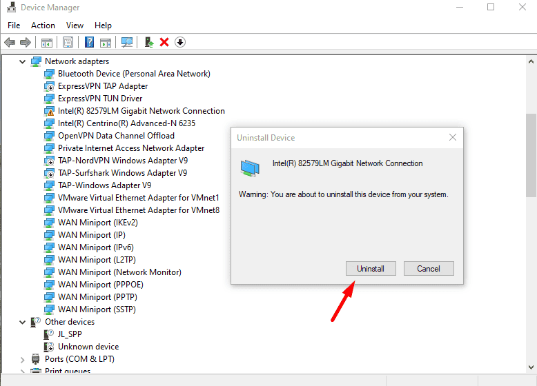 uninstall