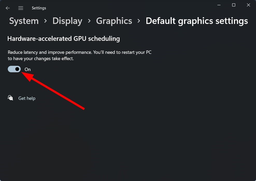 desativar Agendamento de GPU acelerado por hardware