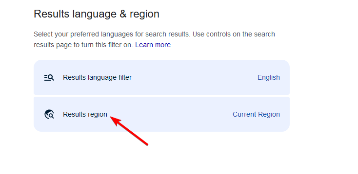 ergebnisregion google einstellungen