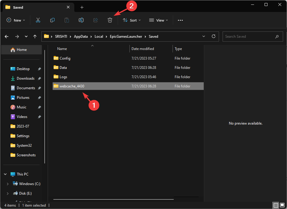 Epic Games launcher 