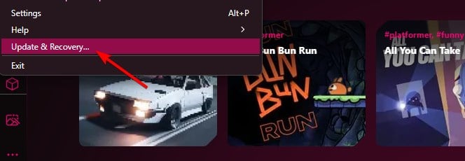 aktualisierung und wiederherstellung opera gx