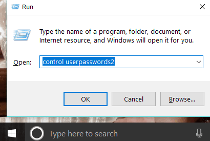 control userpasswords2