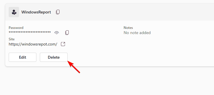 elimina password edge