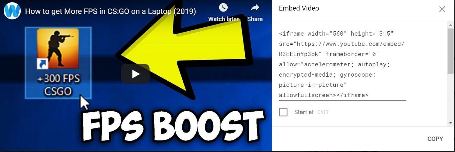 автопроигрывание встраиваемых видео YouTube