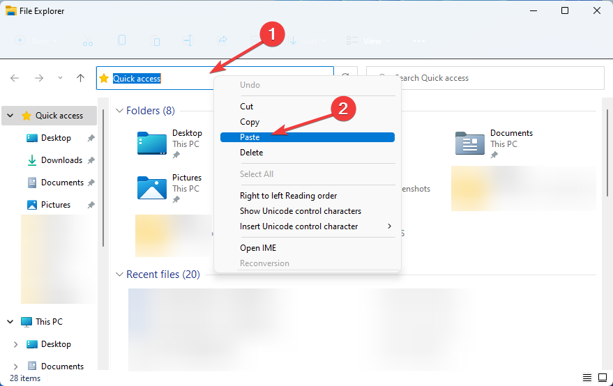 Paste Working path