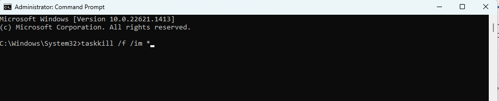kill all processes windows