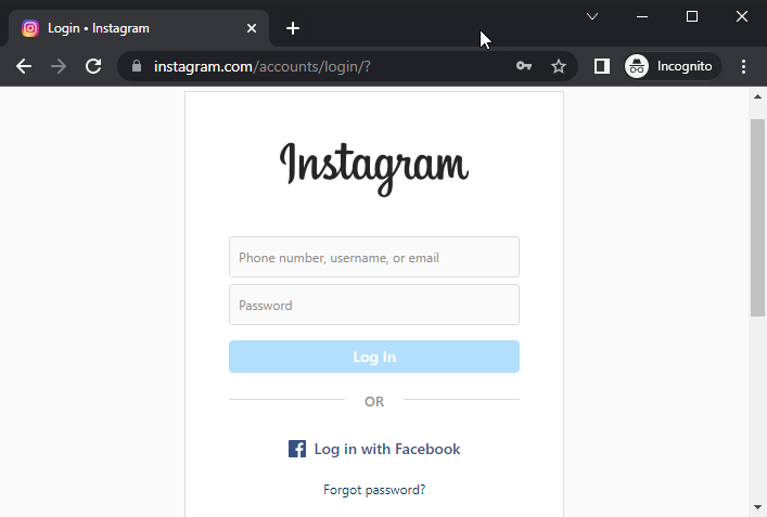 instagram en incognito