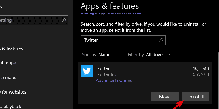 windows 10 twitter app nao abre