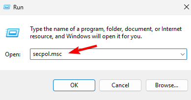 secpol msc run window