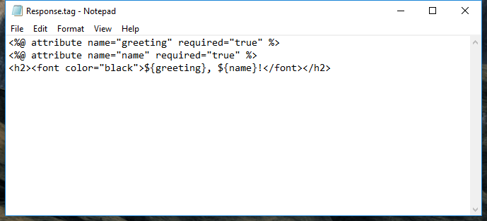 TAG-Datei in Notepad geöffnet