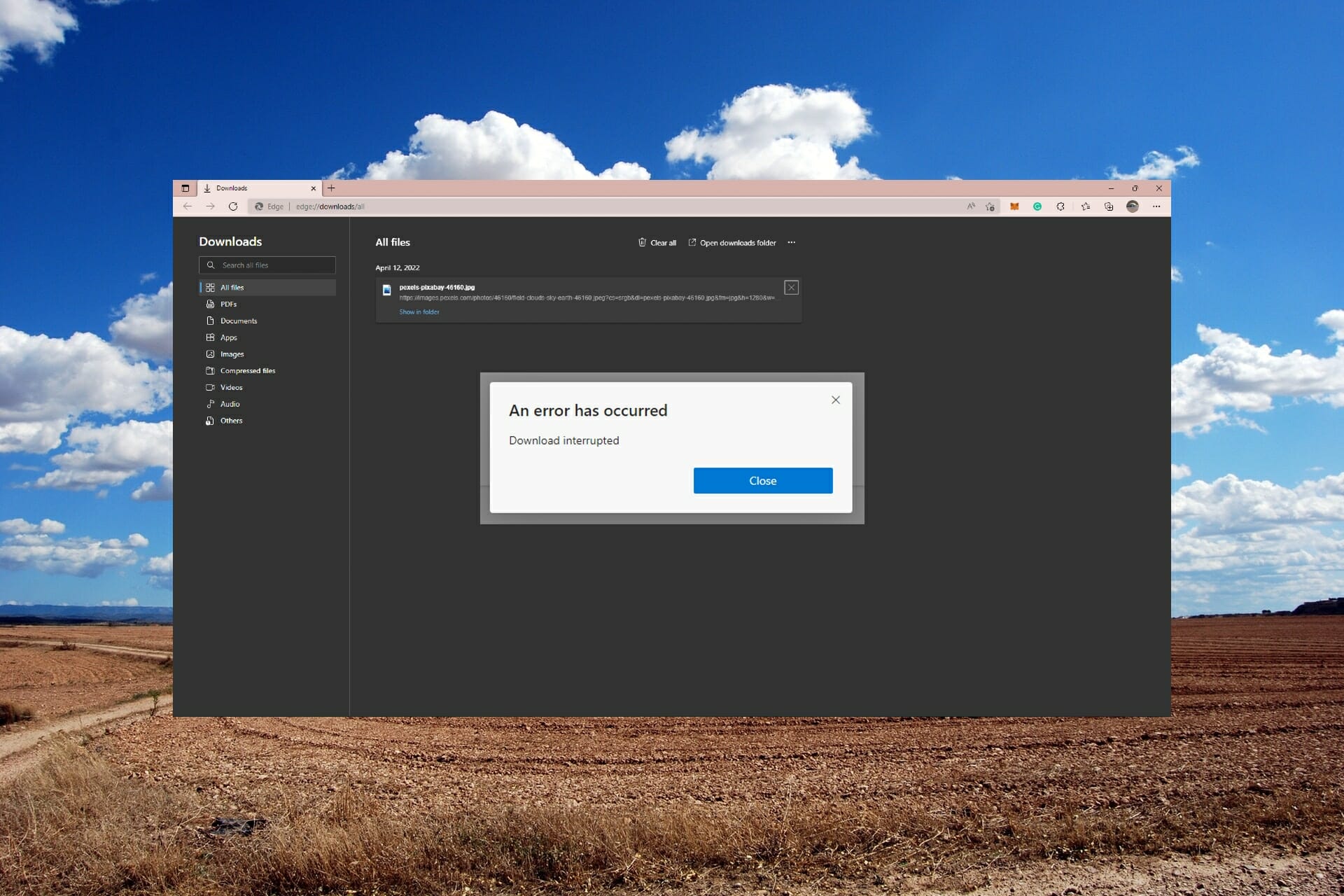 Feature-Bild Microsoft Edge ein Fehler ist aufgetreten.