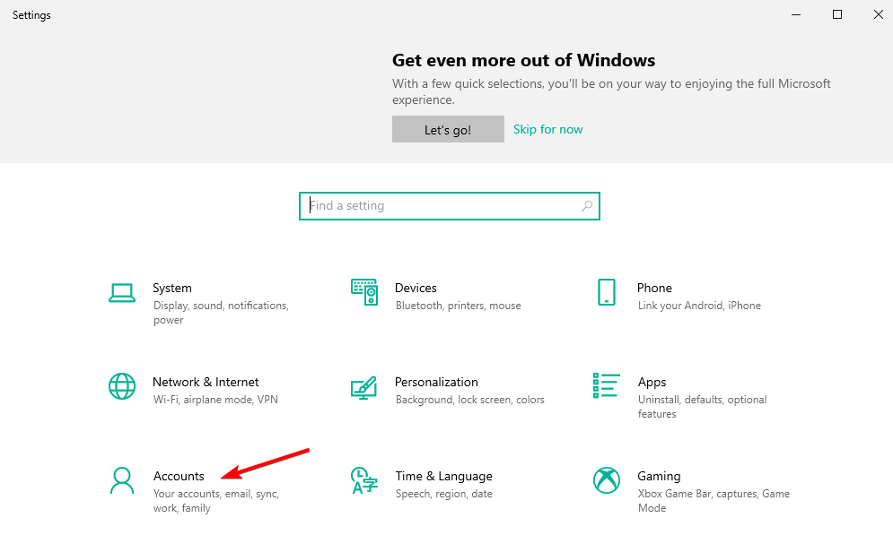accounts windows 10 pin not working