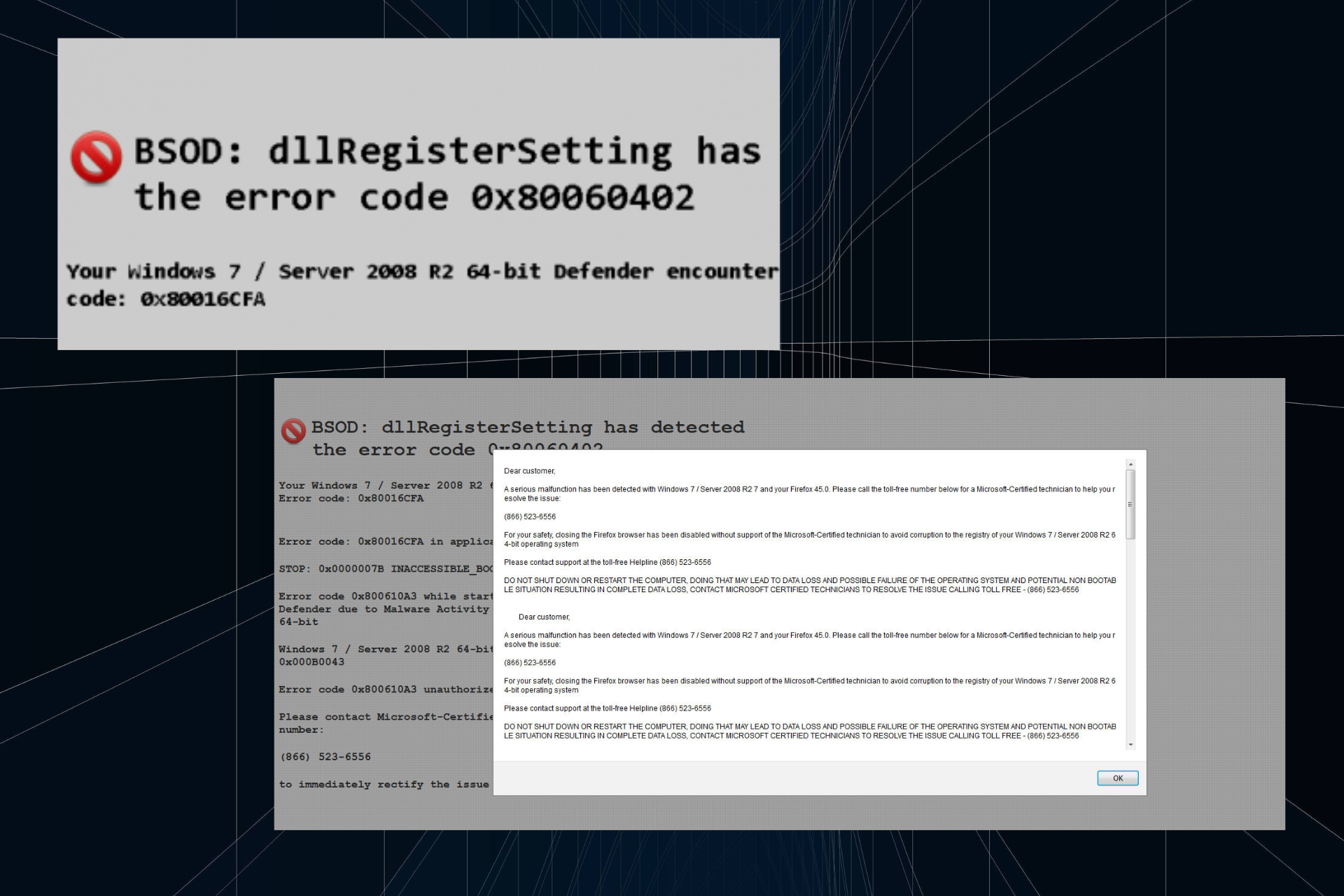 reparar error de Windows Defender 0x80016CFA