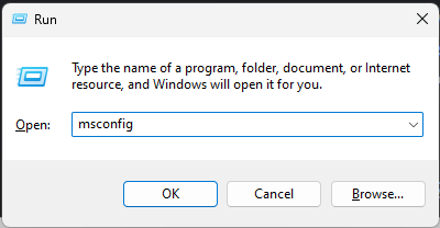 msconfig