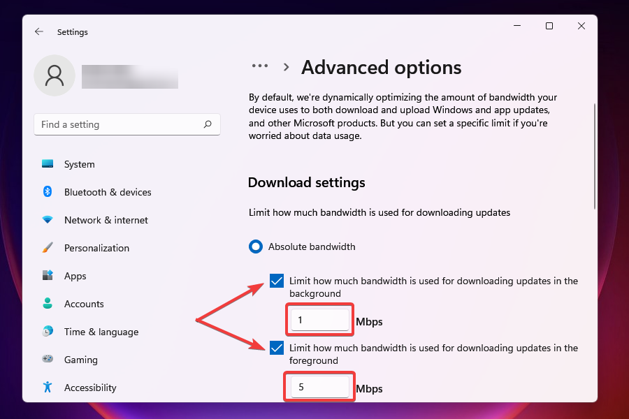 Modifica larghezza di banda di download per risolvere la velocità lenta di Internet
