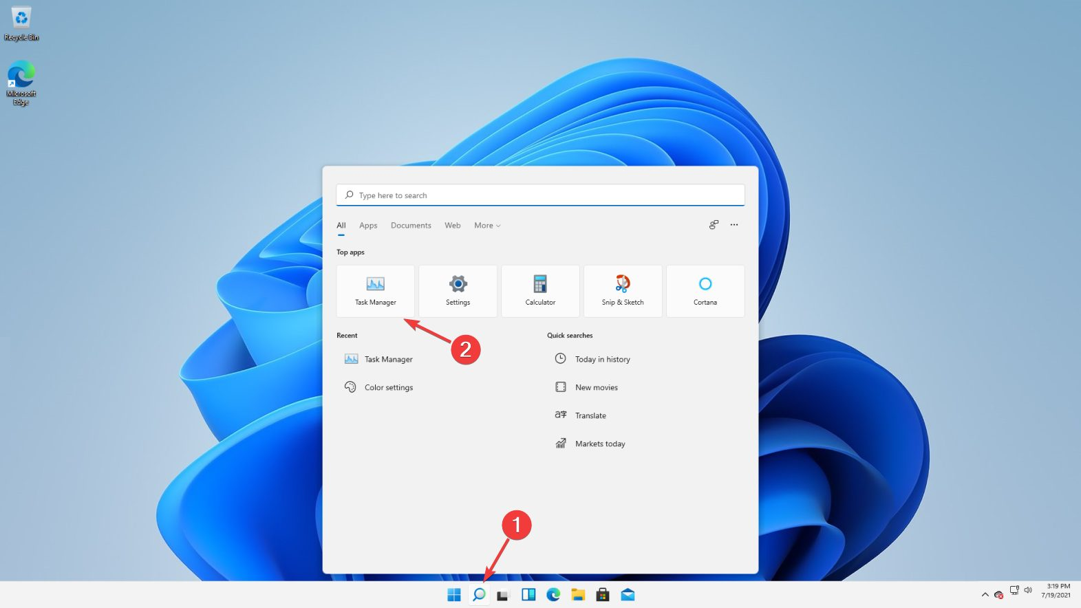 task-manager-w11 high ram usage windows 11