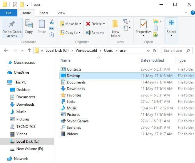 get no files on desktop Windows 10