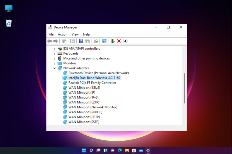 Intel Dual Band Wireless AC