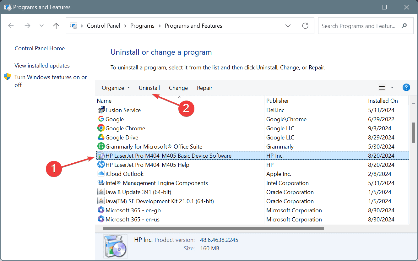 удалить программное обеспечение для исправления ERROR_KM_DRIVER_BLOCKED