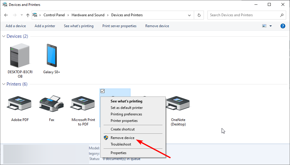 remove device