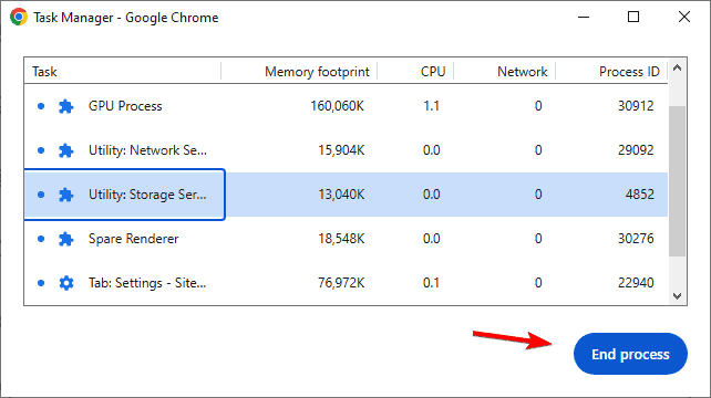 end process chrome