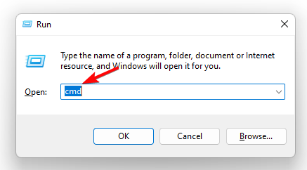 run cmd command